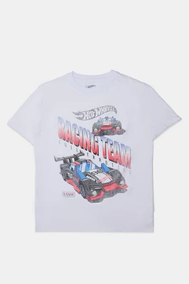 T-shirt coupe boyfriend imprimé Hot Wheels Racing Team