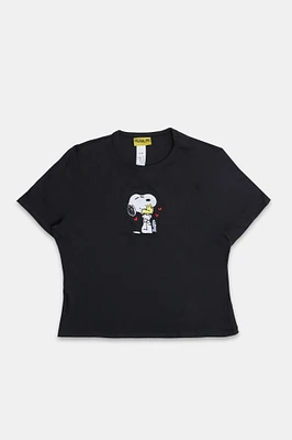 Snoopy & Woodstock Embroidered Baby Tee