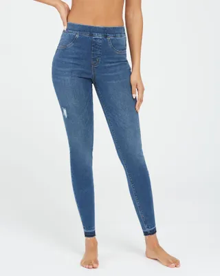 Women's  Distressed Skinny Blue Jeans