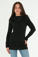 Pull à col fendu