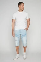 Denim Cargo Capri Shorts