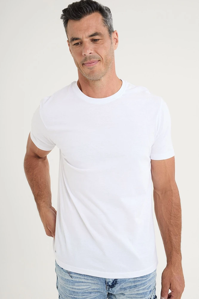 Plain round neck T-shirt