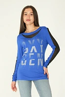 Long Sleeve Printed Top