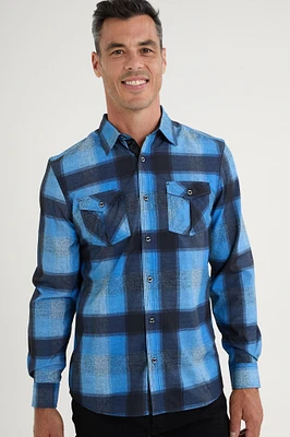 Stretch Plaid Shirt