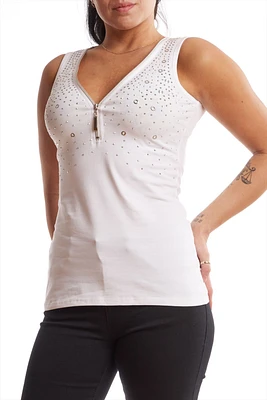 Sleeveless Bling top