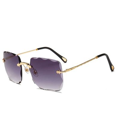 Over Sized Square Rimless Sunglasses
