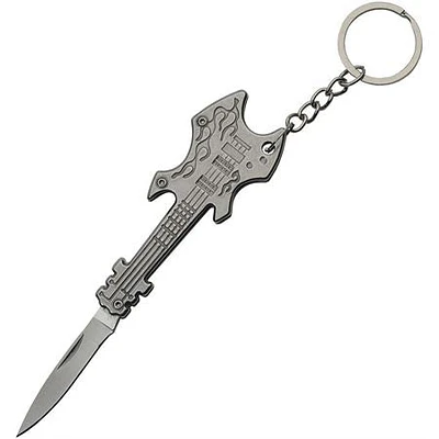 Guitar Slayer Folding Knife Keychain SKU 211383-1