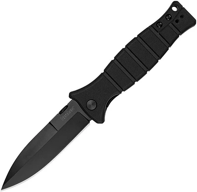 Kershaw XCOM Liner Lock Knife Black Oxide 8Cr13MoV Steel Blade/Black Nylon Handle SKU 3425/KS3425