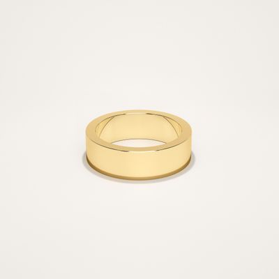 Men's Flat 6mm Yellow Gold