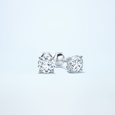 Couple Round Stud 1ct Platinum