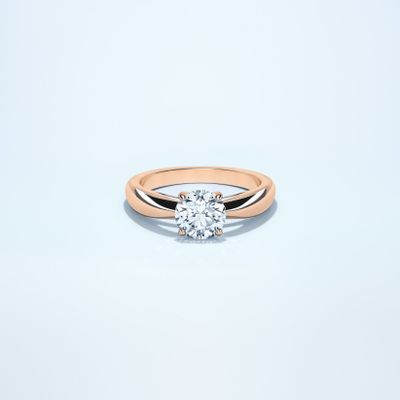 Couple Classic Tapered 1ct Rose Gold