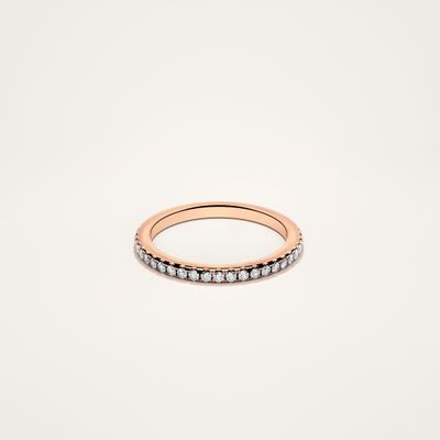 Couple Women's Eternity Pavé 1.8mm Rose Gold