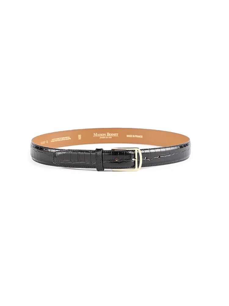 Maison Boinet Black Calfskin Belt