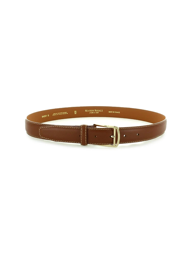 Maison Boinet Smooth Leather Belt