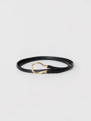 Maison Boinet 10Mm Belt To Bow Nappa Leather Brass Buc