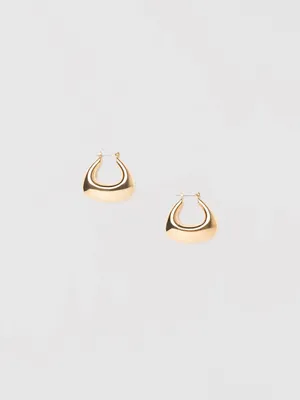 Cristina V Trapeze Gold Hoop Earring