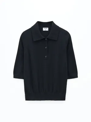 Filippa K Merino Polo Shirt - Black