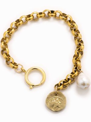 QUINN Brass Rolo Chain Bracelet