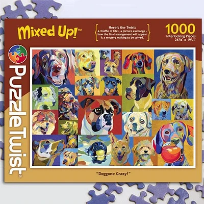 Puzzle Twist - Doggone Crazy! - 1,000 Piece Puzzle