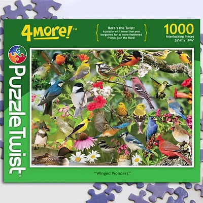 Puzzle Twist - Winged Wonders - 1,000 Piece Puzzle