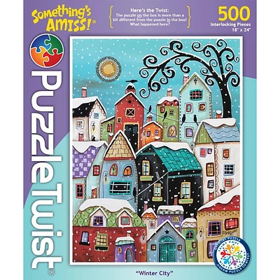 Puzzle Twist - Winter City - 500 Piece Puzzle