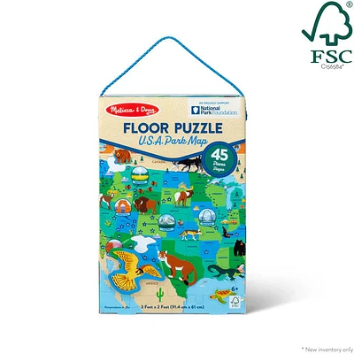 National Parks U.S.A. Map Floor Puzzle – 45 Piece
