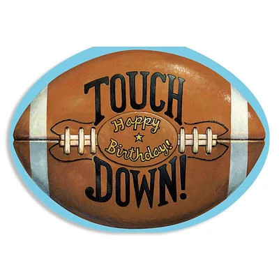 Football Die Cut Birthday Card