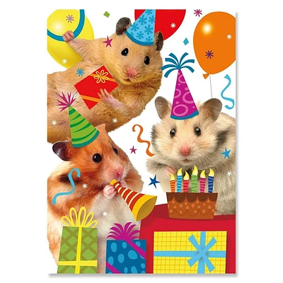Hamster Party Birthday Card