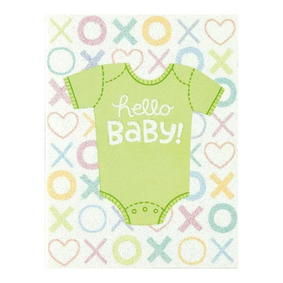Hello Baby Glitter Card