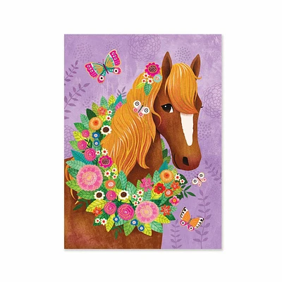 Horse and Butterfly Foil Birthday Card