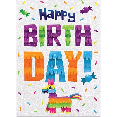 Piñata Glitter Birthday Card Glitter Text