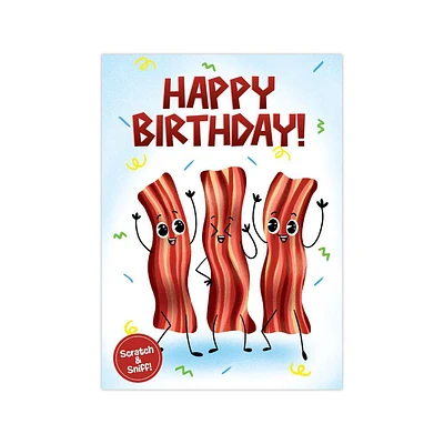 Scratch & Sniff Birthday Card - Bacon