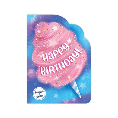 Scratch & Sniff Birthday Card - Cotton Candy