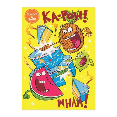 Scratch & Sniff Birthday Card - Fruit Punch Cake
