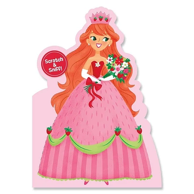 Scratch & Sniff Birthday Card - Strawberry Princess Birthday