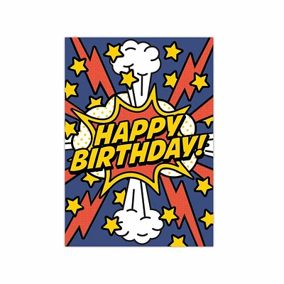 Super Hero Foil Birthday Card