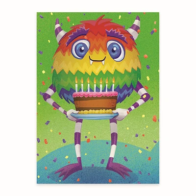 Tri Fold Birthday Card - Monster Party