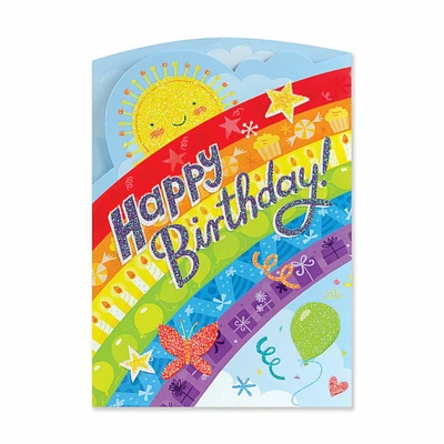 Tri Fold Birthday Card - Rainbow