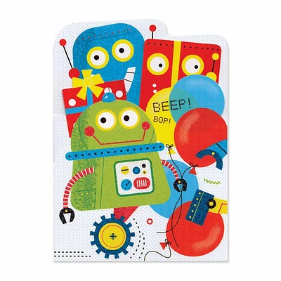 Tri Fold Birthday Card - Robots