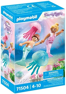 Mermaid Children with Jellyfish