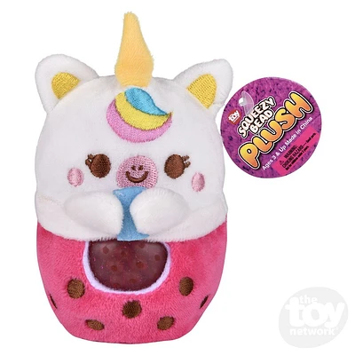 3" Animal Bubble Tea Squeezy Bead Plush Ball