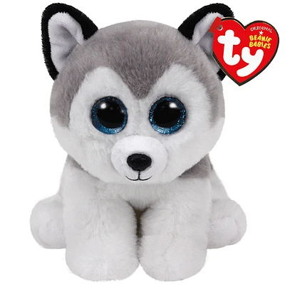 Beanie Baby - Buff Grey and White Husky  - 8" Small