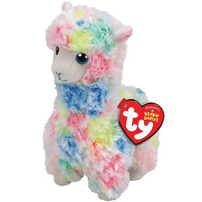Beanie Baby - Lola Multicolor Llama  - 8" Small
