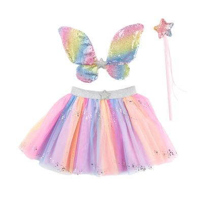 Rainbow Sequins Skirt, Wings And Wand - Legacy Toys
