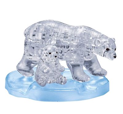 3D Crystal Puzzle - Polar Bear with Baby - Legacy Toys
