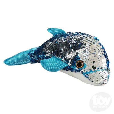 10" Sequin Blue Dolphin