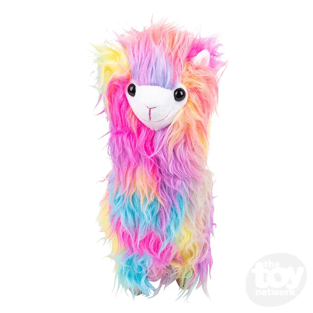 10.5" Furry Rainbow Llama