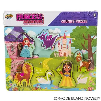 6 Piece Chunky Princess Wooden Puzzle