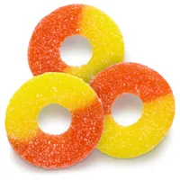 Gummi Peach Rings 7 oz. Peg Bag