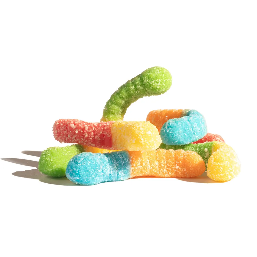 Sour 12 Flavor Mini Gummi Worms 7 oz. Peg Bag
